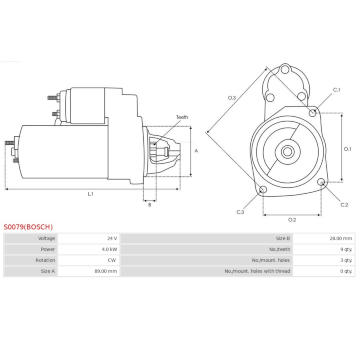 Startér AS-PL S0079(BOSCH)