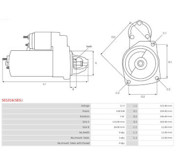 Startér AS-PL S01016(SEG)
