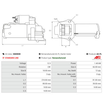 żtartér AS-PL S0690SR
