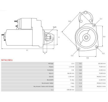 Startér AS-PL S0741(SEG)