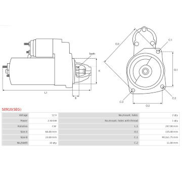 Startér AS-PL S0910(SEG)