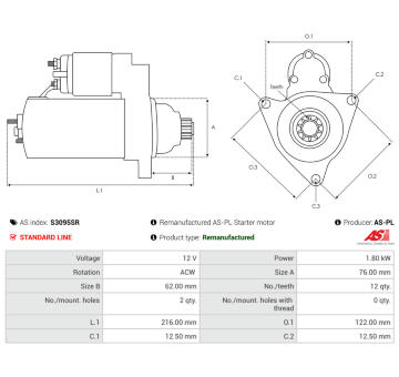 żtartér AS-PL S3095SR