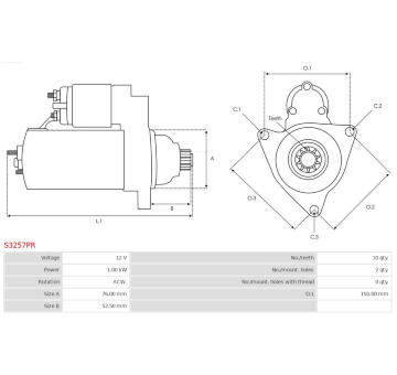 Startér AS-PL S3257PR