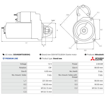 żtartér AS-PL S5549(MITSUBISHI)