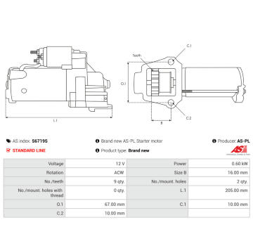 Startér AS-PL S6719S