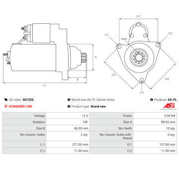 żtartér AS-PL S6725S