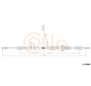 Tažné lanko, parkovací brzda COFLE 1.FO004