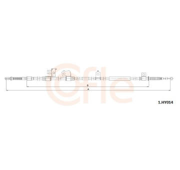 Tažné lanko, parkovací brzda COFLE 92.1.HY014