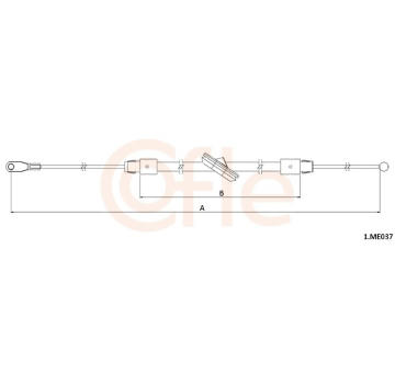 Tažné lanko, parkovací brzda COFLE 92.1.ME037