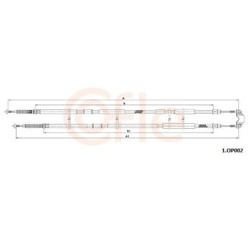 żażné lanko parkovacej brzdy COFLE 1.OP002
