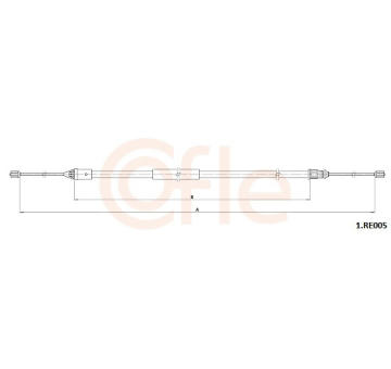 żażné lanko parkovacej brzdy COFLE 1.RE005