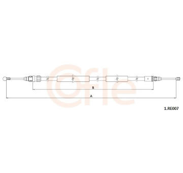 Tažné lanko, parkovací brzda COFLE 1.RE007