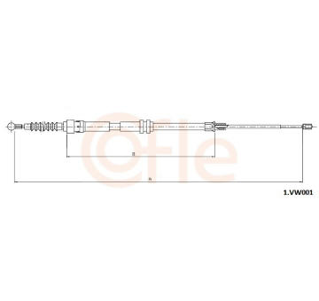 żażné lanko parkovacej brzdy COFLE 1.VK001