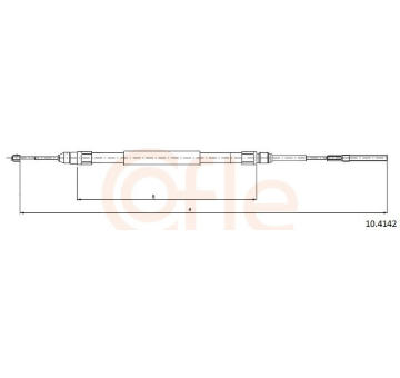 Tažné lanko, parkovací brzda COFLE 10.4142