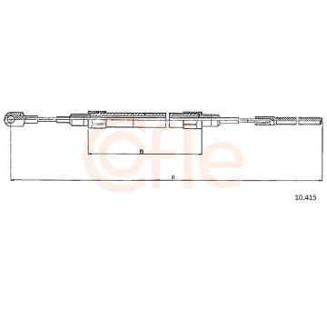 Tažné lanko, parkovací brzda COFLE 10.415