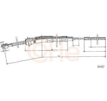 żażné lanko parkovacej brzdy COFLE 10.417