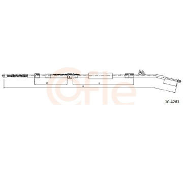 Tažné lanko, parkovací brzda COFLE 10.4263