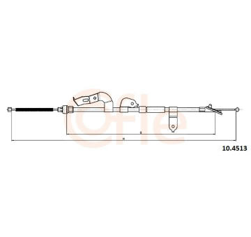 Tažné lanko, parkovací brzda COFLE 10.4513