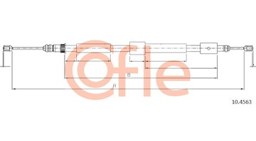 Tažné lanko, parkovací brzda COFLE 10.4563