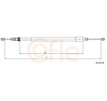 Tažné lanko, parkovací brzda COFLE 10.4578