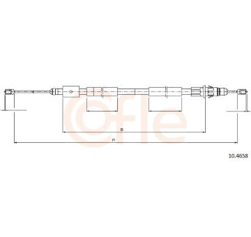 Tažné lanko, parkovací brzda COFLE 10.4658