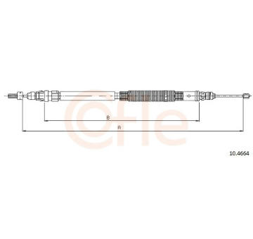 Tažné lanko, parkovací brzda COFLE 10.4664