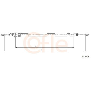 Tažné lanko, parkovací brzda COFLE 10.4708