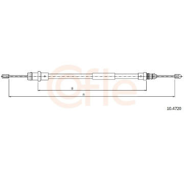 żażné lanko parkovacej brzdy COFLE 10.4720