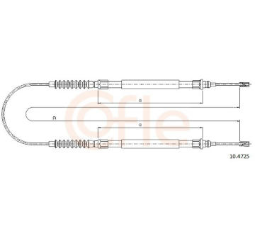 Tažné lanko, parkovací brzda COFLE 10.4725