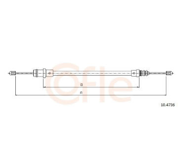 Tažné lanko, parkovací brzda COFLE 10.4736
