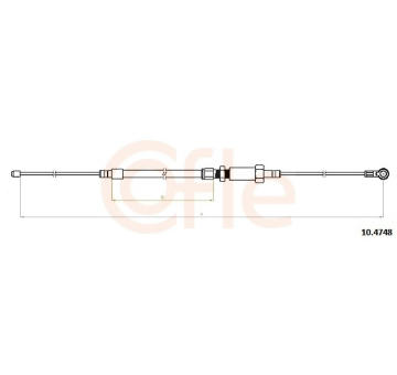 Tažné lanko, parkovací brzda COFLE 10.4748