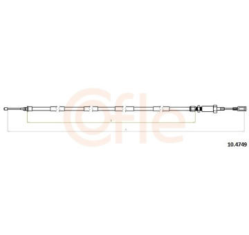 Tažné lanko, parkovací brzda COFLE 10.4749