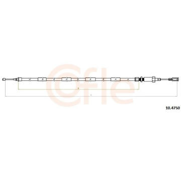 Tažné lanko, parkovací brzda COFLE 10.4750