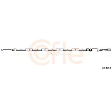 Tažné lanko, parkovací brzda COFLE 10.4752
