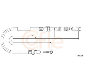 Tažné lanko, parkovací brzda COFLE 10.5159