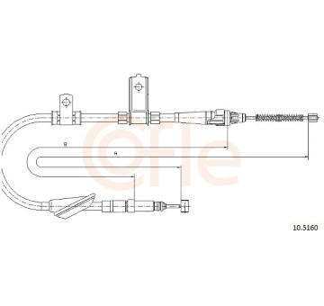 Tažné lanko, parkovací brzda COFLE 10.5160