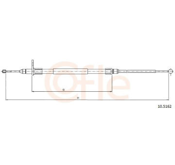 Tažné lanko, parkovací brzda COFLE 10.5162