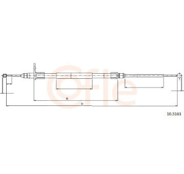 Tažné lanko, parkovací brzda COFLE 10.5163