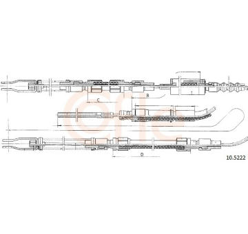Tažné lanko, parkovací brzda COFLE 10.5222
