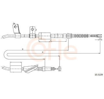 Tažné lanko, parkovací brzda COFLE 10.5229