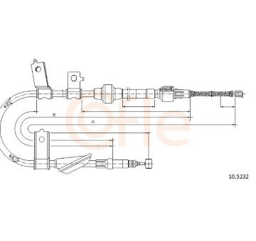żażné lanko parkovacej brzdy COFLE 10.5232