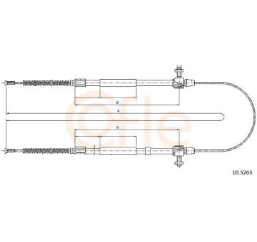 Tažné lanko, parkovací brzda COFLE 10.5263