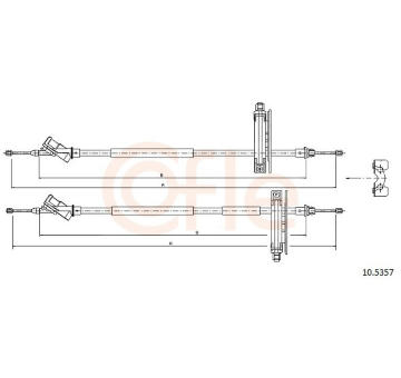 Tažné lanko, parkovací brzda COFLE 10.5357