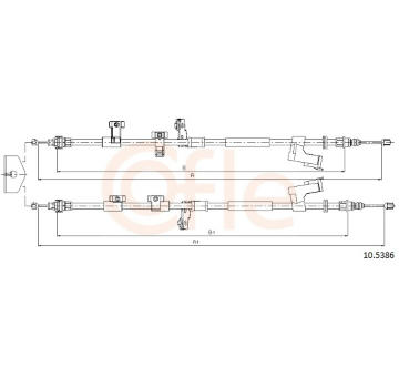 Tažné lanko, parkovací brzda COFLE 10.5386