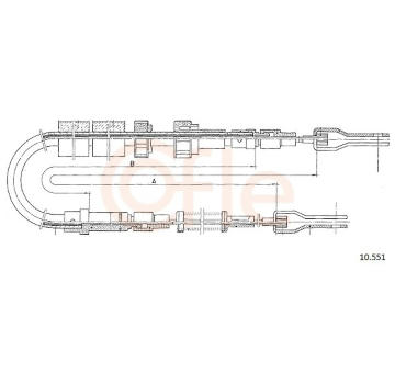 Tažné lanko, parkovací brzda COFLE 10.551