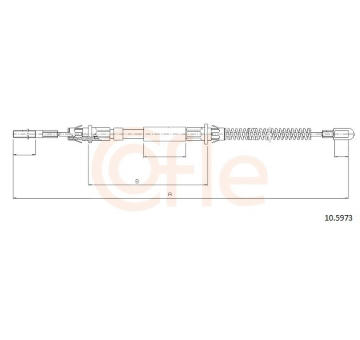 Tažné lanko, parkovací brzda COFLE 10.5973