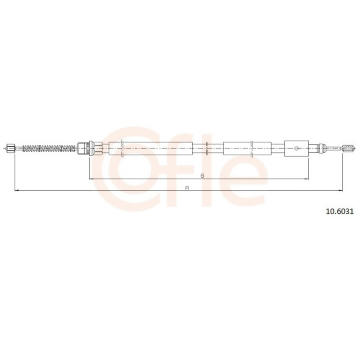Tažné lanko, parkovací brzda COFLE 10.6031