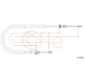 Tažné lanko, parkovací brzda COFLE 10.6034
