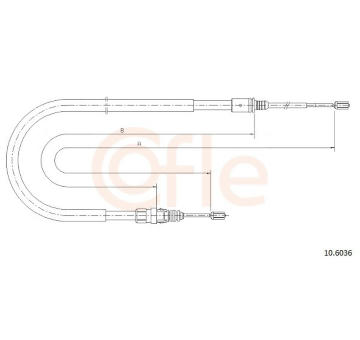 Tažné lanko, parkovací brzda COFLE 10.6036
