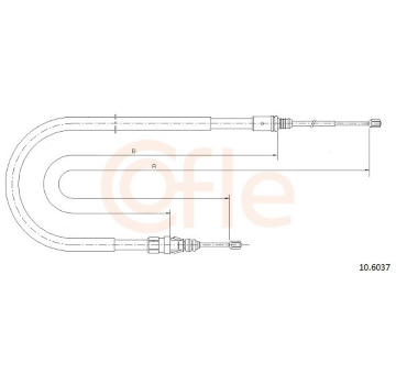 Tažné lanko, parkovací brzda COFLE 10.6037
